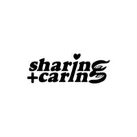 Sharing is Caring Text Illustration. Letter Expression for Logo, Poster or Graphic Design Element. Vector Illustration