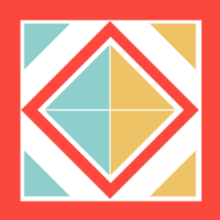 Geometrical abstract pattern design element png