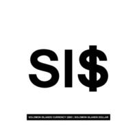 moneda de las islas salomón, dólar de las islas salomón, signo sbd. ilustración vectorial vector