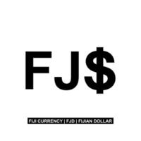 Fiji Currency, Fijian Dollar, FJD Sign. Vector Illustration