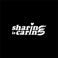 Sharing is Caring Text Illustration. Letter Expression for Logo, Poster or Graphic Design Element. Vector Illustration
