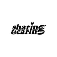 Sharing is Caring Text Illustration. Letter Expression for Logo, Poster or Graphic Design Element. Vector Illustration