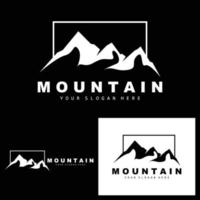 Mountain Logo Design, Vector Place For Nature Lovers Hiker