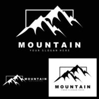 Mountain Logo Design, Vector Place For Nature Lovers Hiker