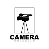 Camera Logo, Cameraman Design, Studio Camera And Photographer Vector, Template Icon vector