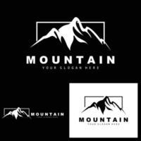 diseño del logotipo de la montaña, lugar vectorial para los amantes de la naturaleza vector