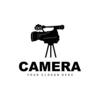 Camera Logo, Cameraman Design, Studio Camera And Photographer Vector, Template Icon vector