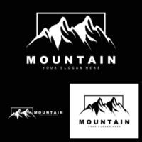 Mountain Logo Design, Vector Place For Nature Lovers Hiker