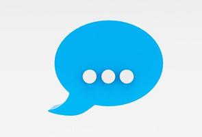 message chat icon 3d illustration minimal rendering on Chelsea Cucumber background. photo