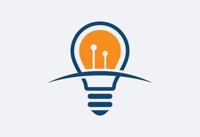 Light Bulb logo design, Vector design concept