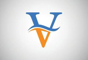 Letter V logo design template, Vector illustration