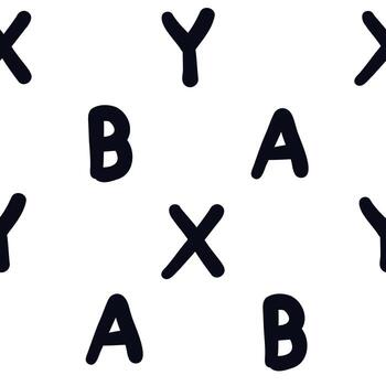 patrón sin costuras de controladores de juego. ilustración vectorial en estilo plano de contorno dibujado a mano sobre fondo blanco vector