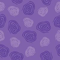 Spirals seamless vector pattern. Vector image on purple background