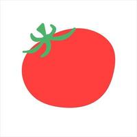 conjunto de tomates en estilo plano de dibujos animados. alimentos vegetales naturales saludables. ilustración vectorial aislado sobre fondo blanco. vector
