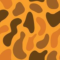 Spots seamless pattern on orange background. Vector illustration in flat style.