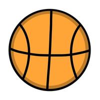 Basketball in cartoon flat style vector