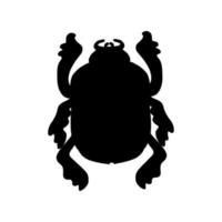 Egyptian Scarab flat black symbol vector