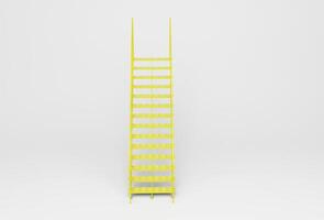 stair 3d illustration minimal rendering on white background. photo