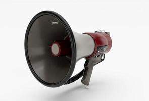 Megaphone 3d illustration minimal rendering on white background. photo