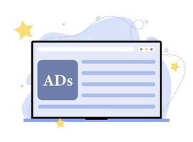Search marketing, PPC ad, digital advertising. Layout web page vector