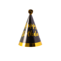 Black and Golden Party Hat cutout, Png file