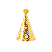 White and Golden Party Hat cutout, Png file