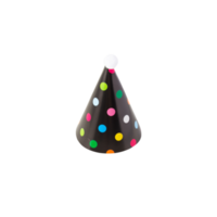 Black Party Hat cutout, Png file