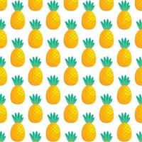 Vector seamless pattern with pineapples simple flat background