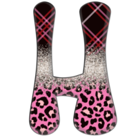 Half Leopard black and Pink Clipart png
