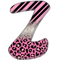 Half Leopard black and Pink Clipart png