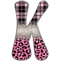 Half Leopard black and Pink Clipart png