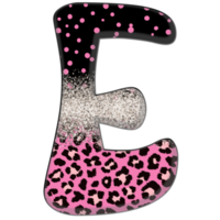 metà leopardo nero e rosa clipart png