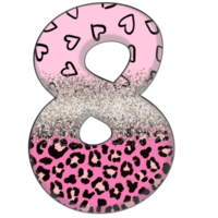 metà leopardo nero e rosa clipart png