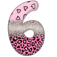 medio leopardo negro y rosa clipart png