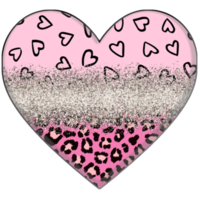 medio leopardo negro y rosa clipart png