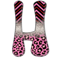 Half Leopard black and Pink Clipart png