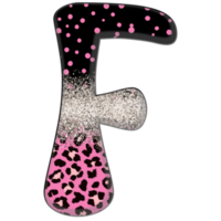 Half Leopard black and Pink Clipart png