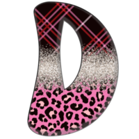 Half Leopard black and Pink Clipart png