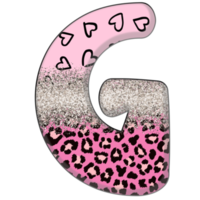 Half Leopard black and Pink Clipart png