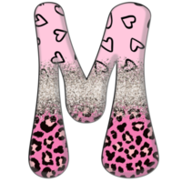 Half Leopard black and Pink Clipart png