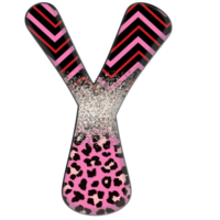 medio leopardo negro y rosa clipart png