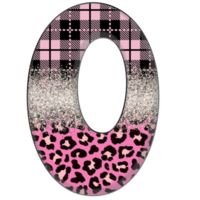 Half Leopard black and Pink Clipart png