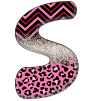 halber Leopard schwarz und rosa Cliparts png