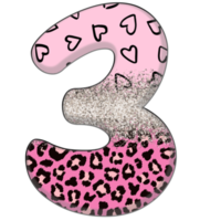 Half Leopard black and Pink Clipart png