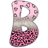 halv leopard svart och rosa ClipArt png