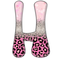 Half Leopard black and Pink Clipart png