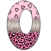 Half Leopard black and Pink Clipart png