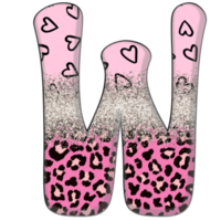 Half Leopard black and Pink Clipart png