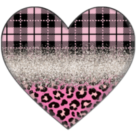 medio leopardo negro y rosa clipart png