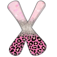 medio leopardo negro y rosa clipart png